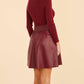 Dolce Cabo - Faux Leather and Knit Turtleneck Dress