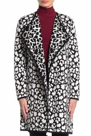 Vince Camuto - Open Front Cheetah Print Cardigan