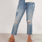 Mother - INSIDER CROP STEP FRAY JEANS