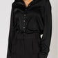 P.Cill - Satin Button Down Blouse With Side Slit