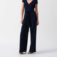 Joseph Ribkoff - V-neck Wrap Front Wide Leg Jumpsuit