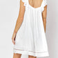 Davi & Dani - Embroidered Square Neck Mini Dress