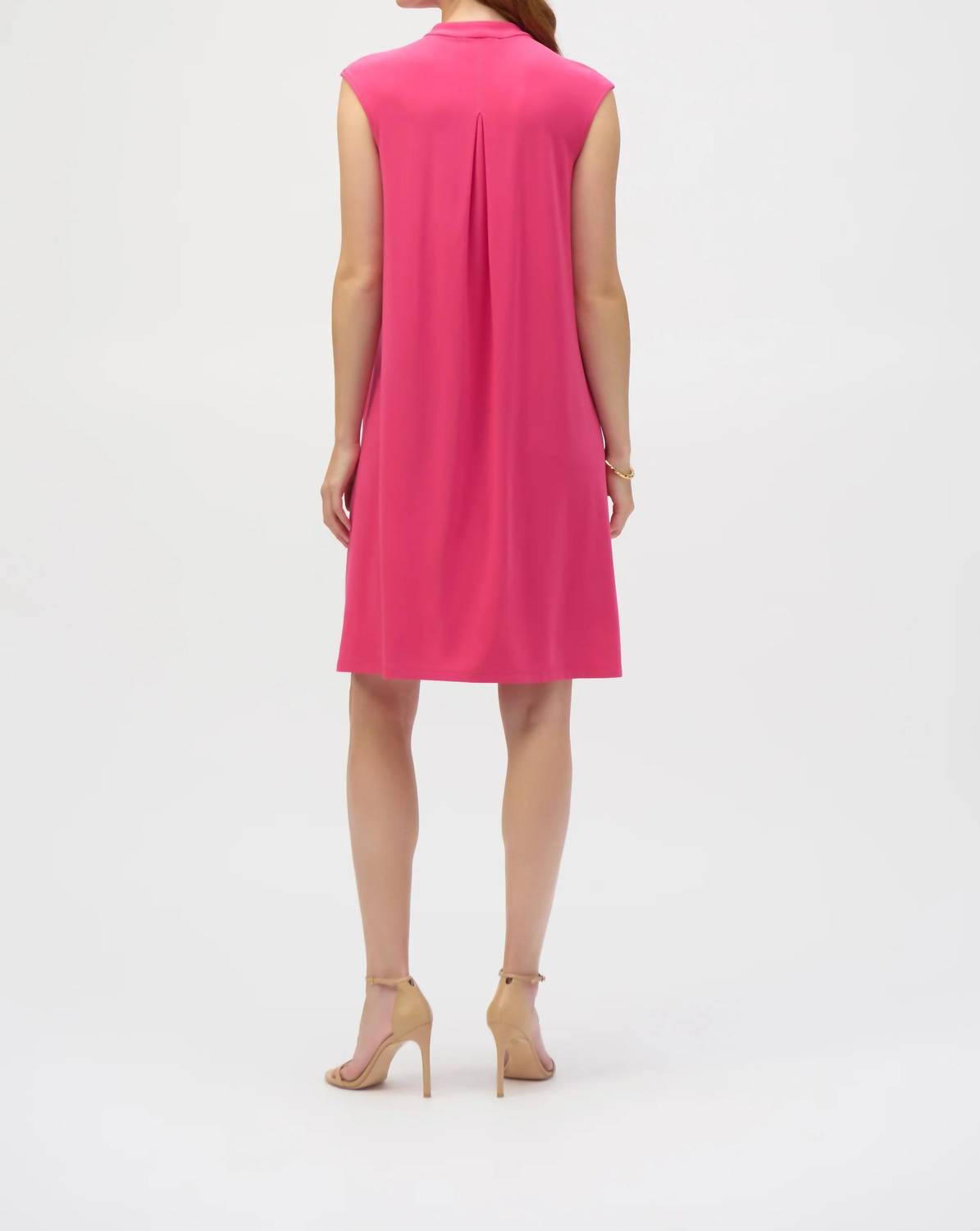 Joseph Ribkoff - V-neck Cap Sleeve Trapeze Dress