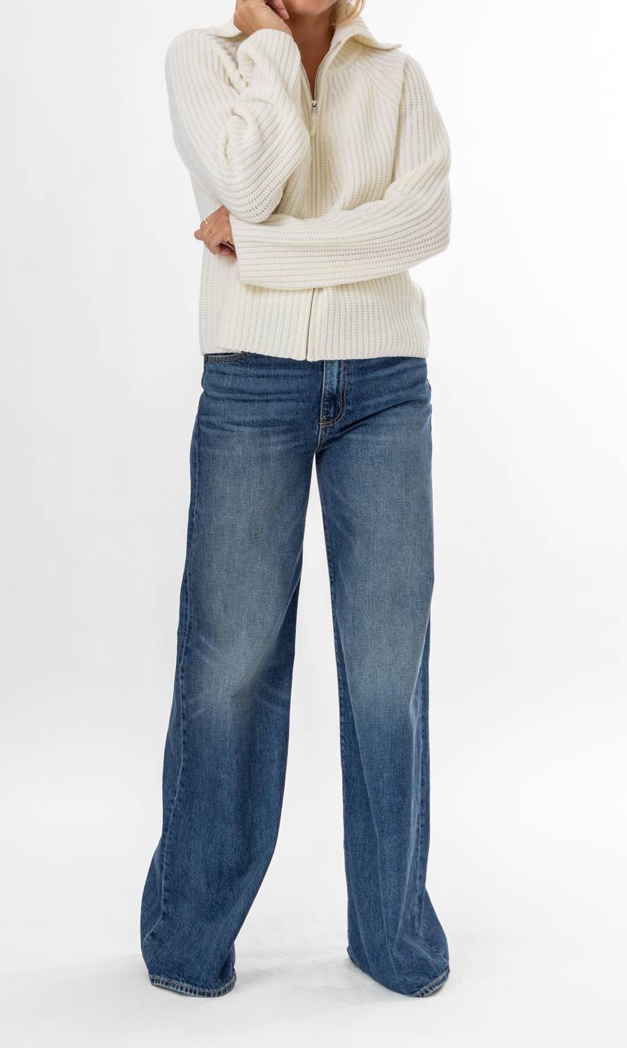 Allude - Zip Cardigan