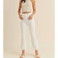Just Black Denim - High Rise Tonal Crop Flare Short Jeans