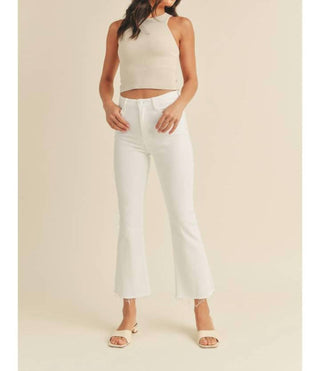 Just Black Denim - High Rise Tonal Crop Flare Short Jeans