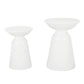 Serenita Outdoor Side Tables With Flared Design (Set of 2)