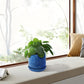 Ceramic Flowerpot, 7" Planter Set of 2 - Antique Navy Blue