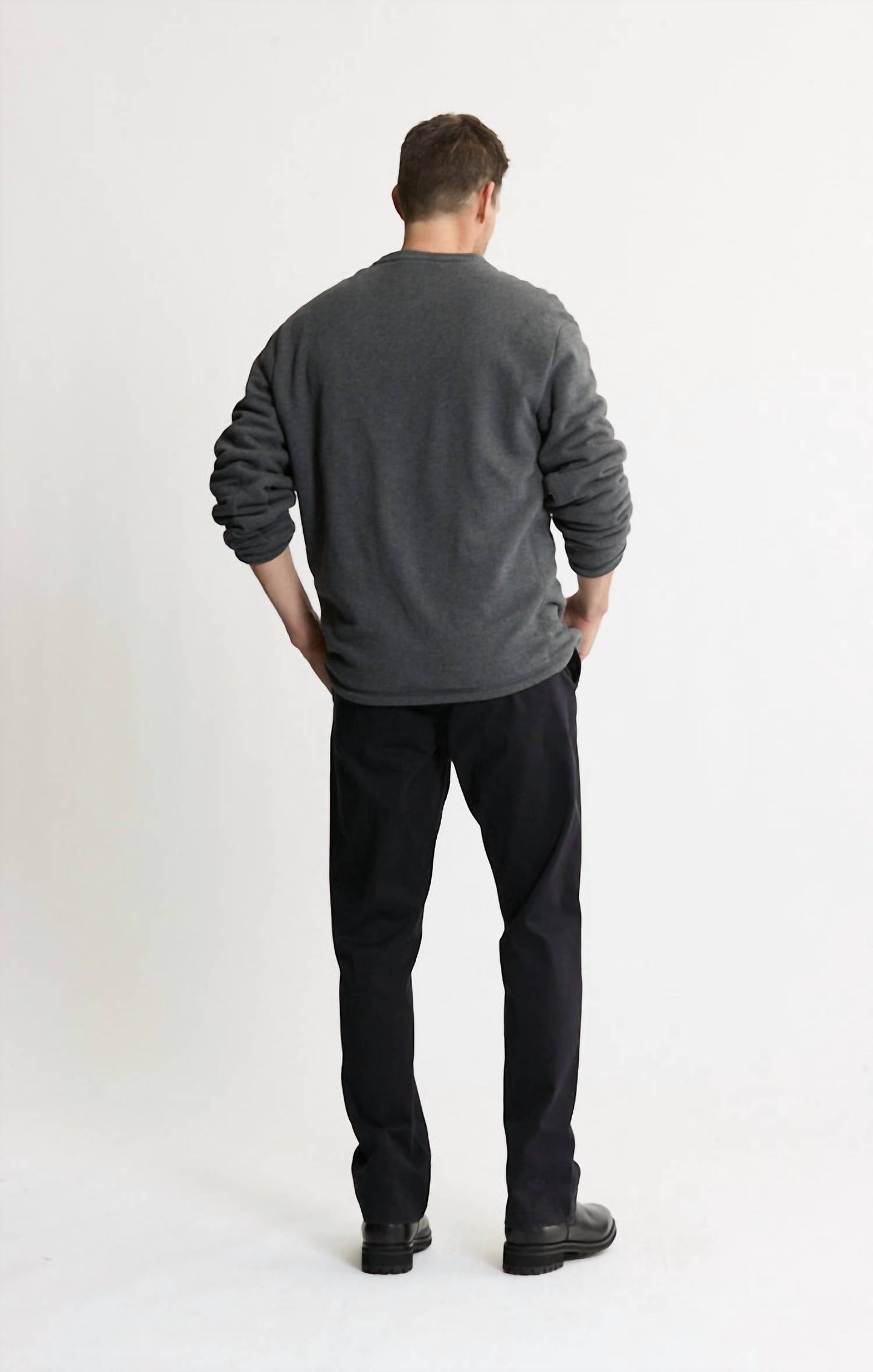 Jachs New York - Union Sherpa Lined Recycled Jacquard Henley Sweater
