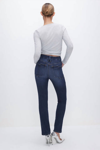 Good American - Soft-Tech Good Classic Slim Straight Jeans