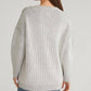 525 America - V-neck Plaited Cozy Tunic Sweater