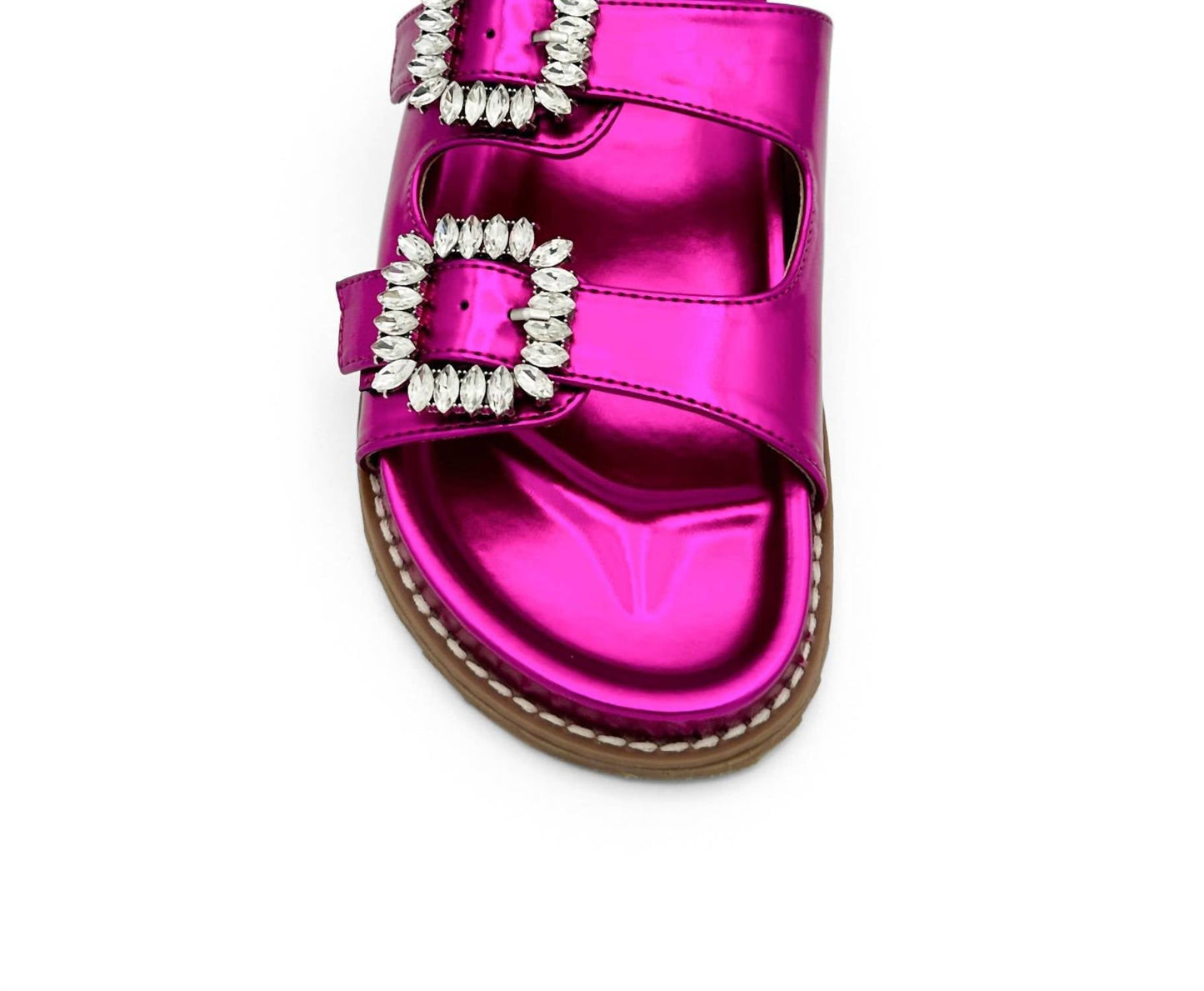 Not Rated - Women's Stellar Rhinestone Buckle Slides