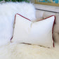 JOY Embroidered Christmas Throw Pillow – 14x20 Velvet Lumbar Cushion