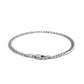 3.6mm 14k White Gold Solid Curb Bracelet
