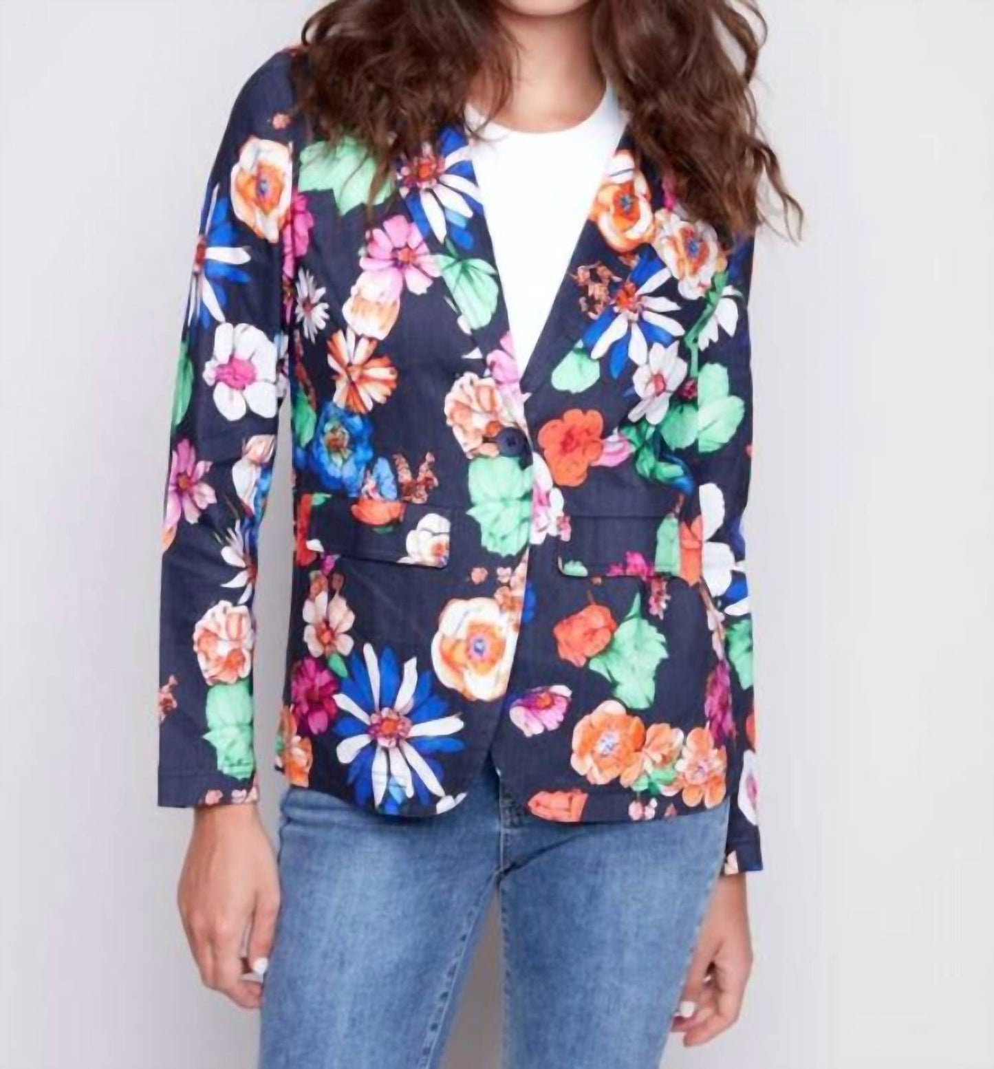 Charlie B - Printed Linen Blazer
