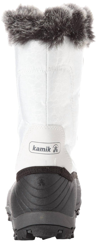 Kamik - Women's Momentum Pull On Rounded Toe Waterproof Fur Trim Ankle Snow Boots