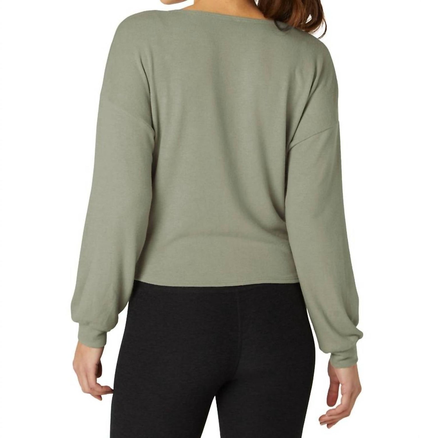 Beyond Yoga - Twist Up Reversible Pullover Sweater