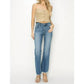 Risen - Mid Rise Fray Hem Bootcut Jeans