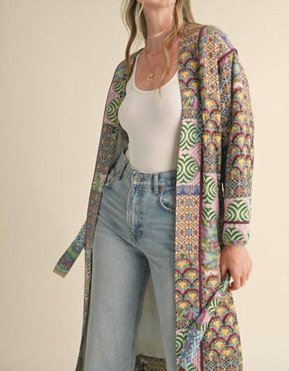 &Merci - Patchwork Print Long Jacket