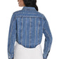 Frank Lyman - 256783U - Crystal Embellished Jean Jacket