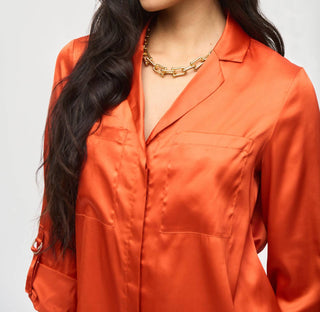 Joseph Ribkoff - Satin Button Down Blouse