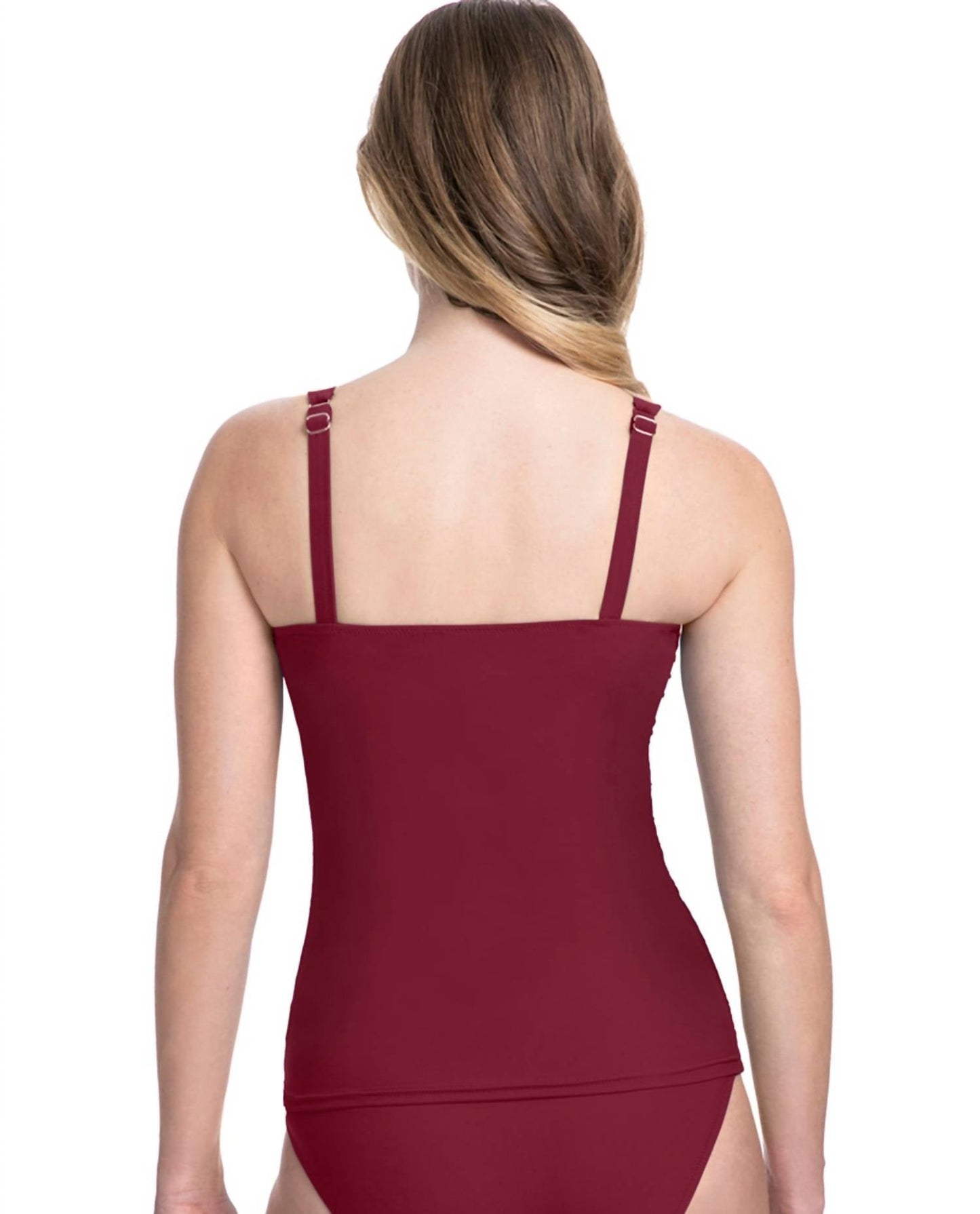 Profile By Gottex - D-Cup Scoop Neck Shirred Tankini Top