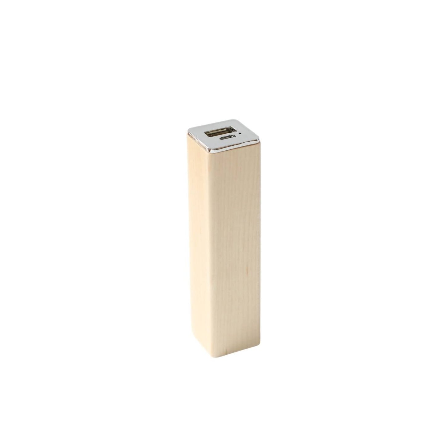 Creative Gifts International - Square Tube Maple Power Bank Charger