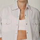 925 Fit - Women's Black Tie Button Down Long Sleeve Shirt