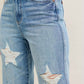 Judy Blue - High Waist Rigid Magic Star Shaped Destroy 90's Straight Leg Jeans