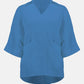 Joseph Ribkoff - Women's Seersucker Boxy High-low V-neck Top