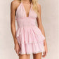 Loveshackfancy - Deanna Teatie Halter Ruffle Mini Dress