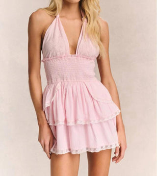 Loveshackfancy - Deanna Teatie Halter Ruffle Mini Dress