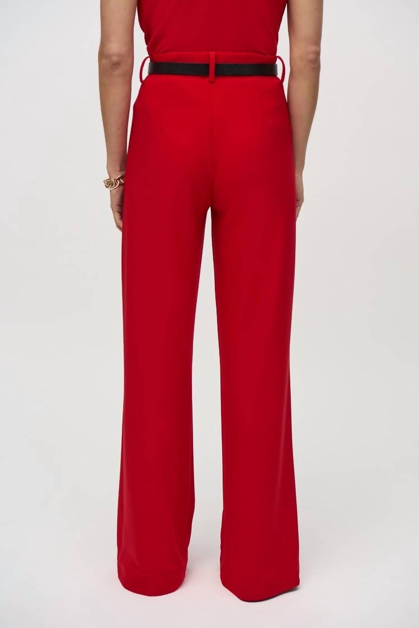 Joseph Ribkoff - Silky Knit Belted Wide-leg Pants