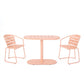 3 Piece Elegant Outdoor Bistro Set With 2 Chairs And Oval Table