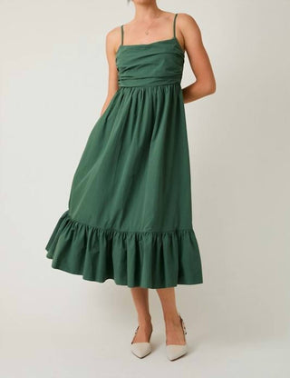 Sunday - Shirred Top Tiered Midi Dress