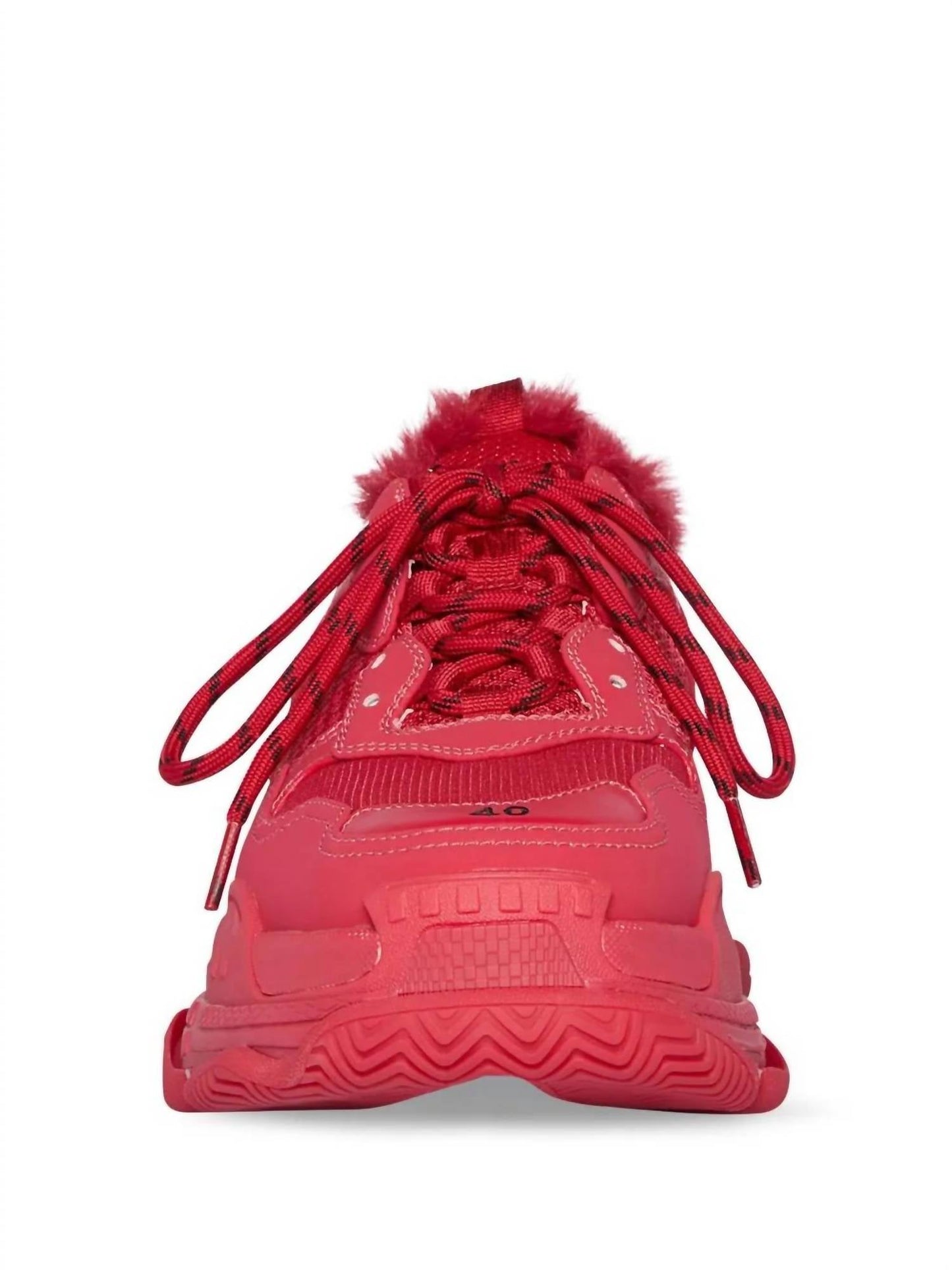 Balenciaga - Men's Triple S Faux Fur Hi Top Sneakers