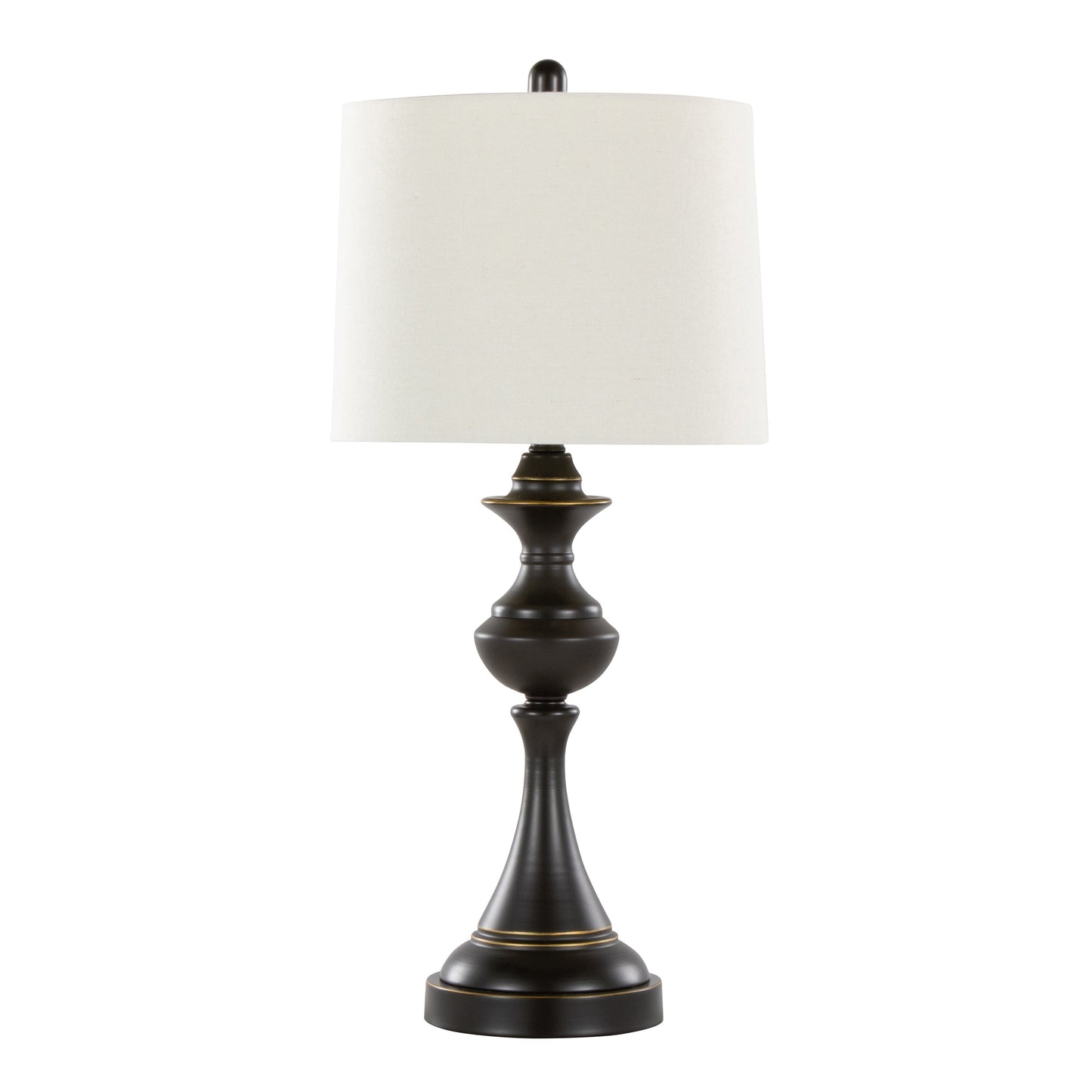 Montgomery 29" Contemporary Metal Table Lamp Set of 2 in Oil Rubbed Bronze