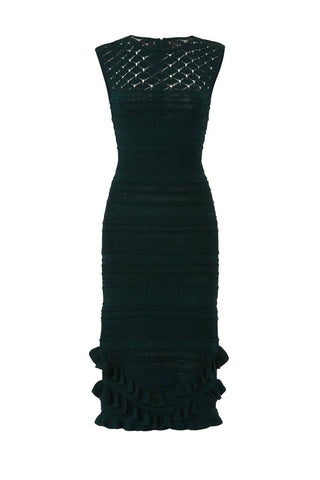Sachin & Babi - Skye Knit Ruffle Bodycon Sleeveless Dress