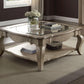 Chelmsford Clear Glass Coffee Table - Taupe