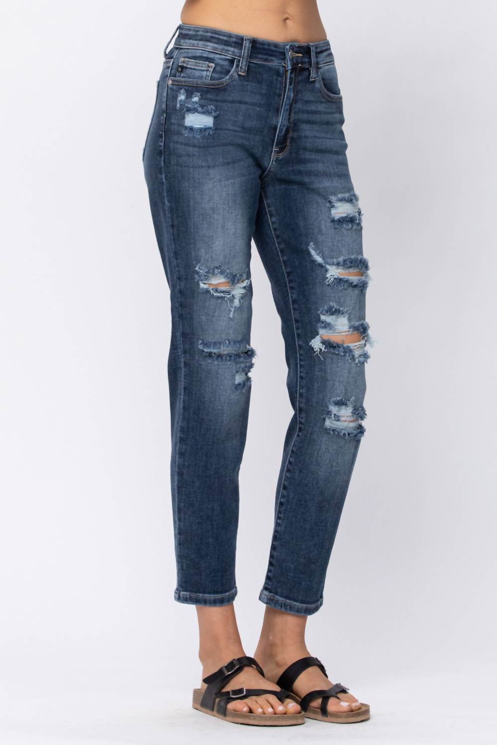 judy-blue-hi-waist-boyfriend-destroyed-hem-jeans