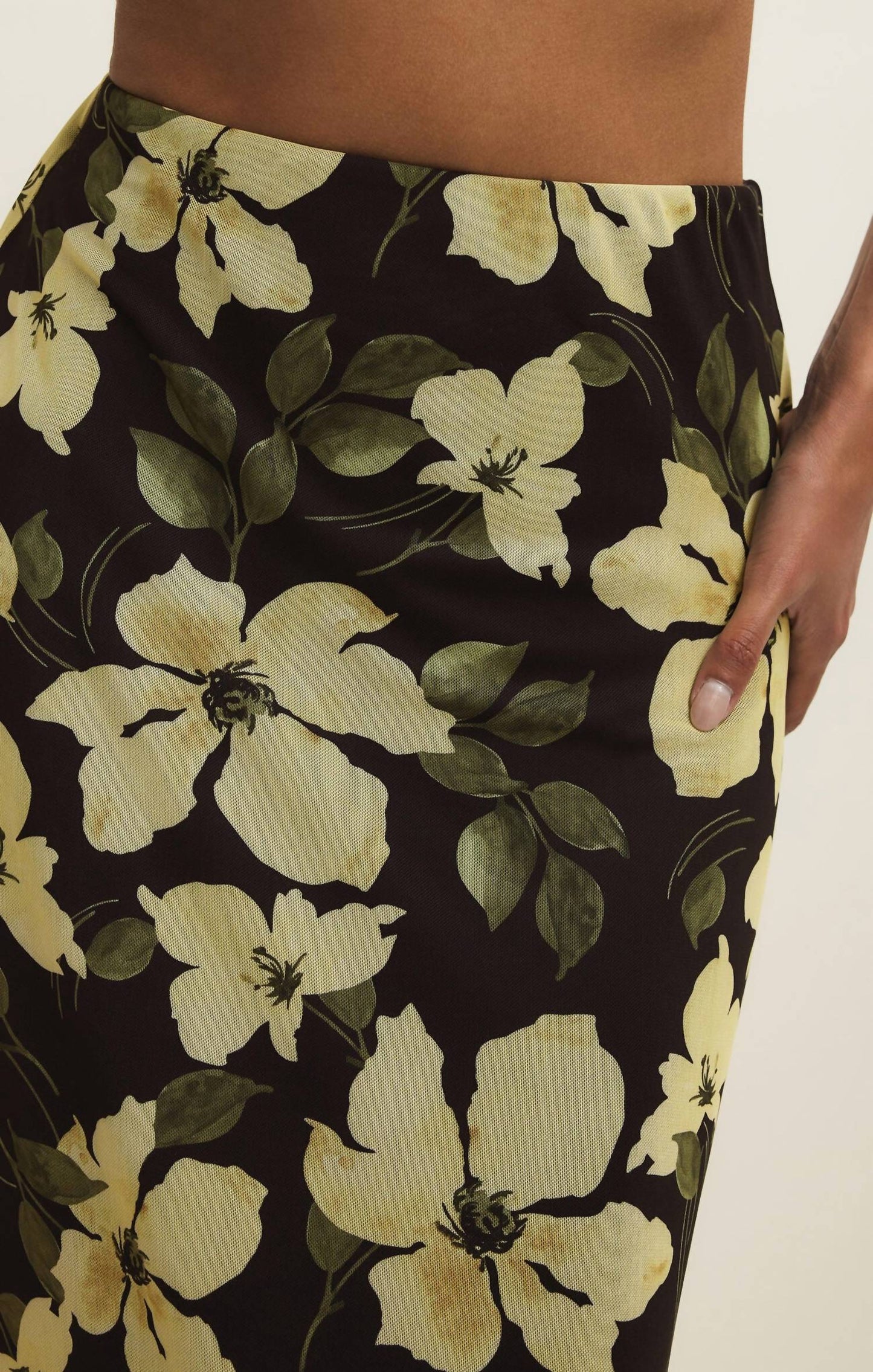 Z Supply - Eda Ren Floral Mesh Maxi Skirt