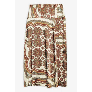 Topshop - Bias Satin Paisley Print Midi Wrap Skirt