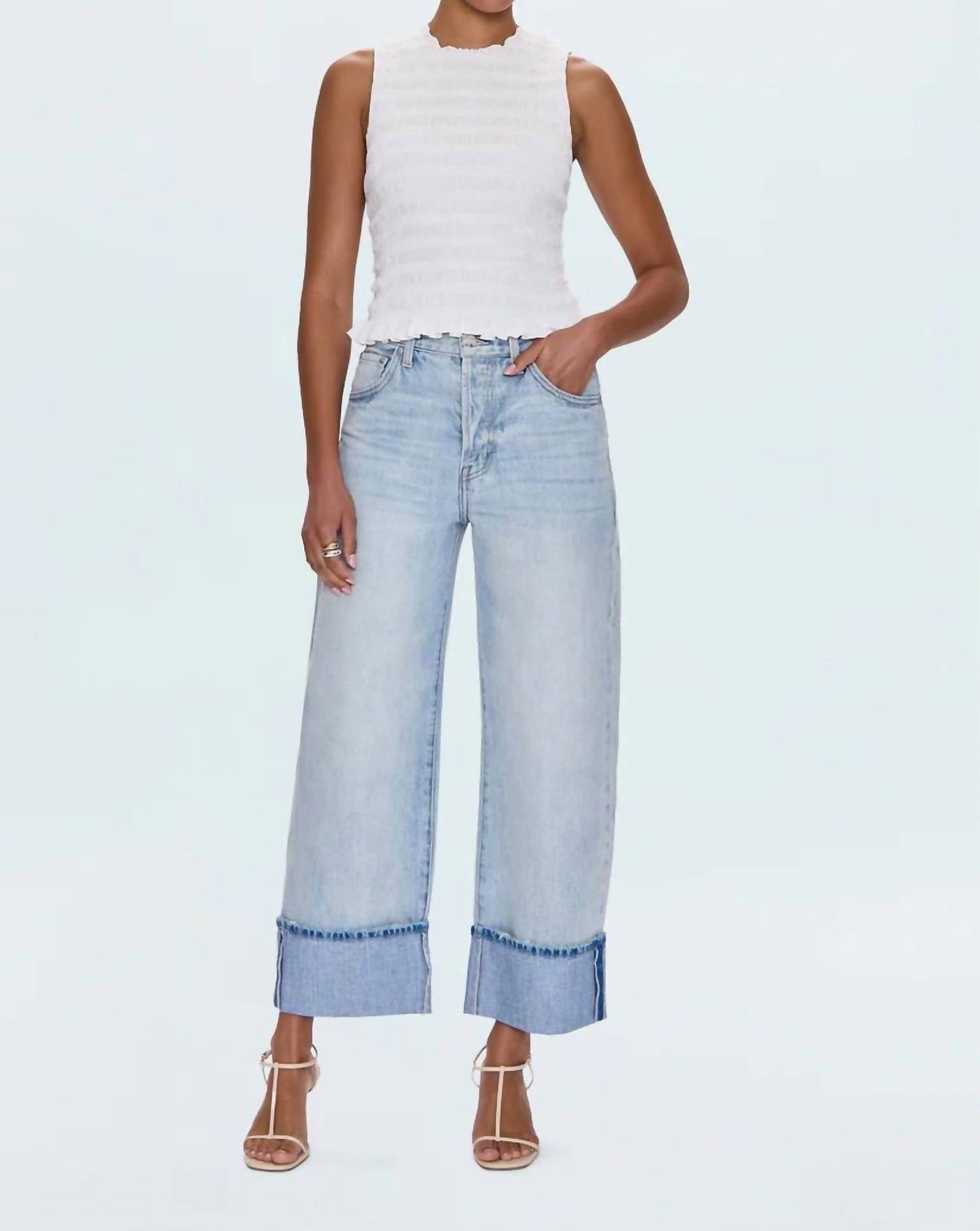 Pistola - Ryder High Rise Cuffed Straight Jeans