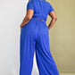 The Curve La - Plus Size Wrap Around Short Sleeve Top And Pants Set