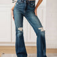 Judy Blue - High Rise Control Top Distressed Flare Jean