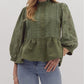 Entro - Eyelet Sleeve Top