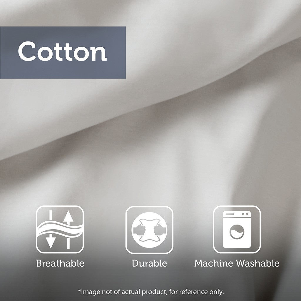 Full/Queen Tufted Cotton Chenille Damask Duvet Cover Set