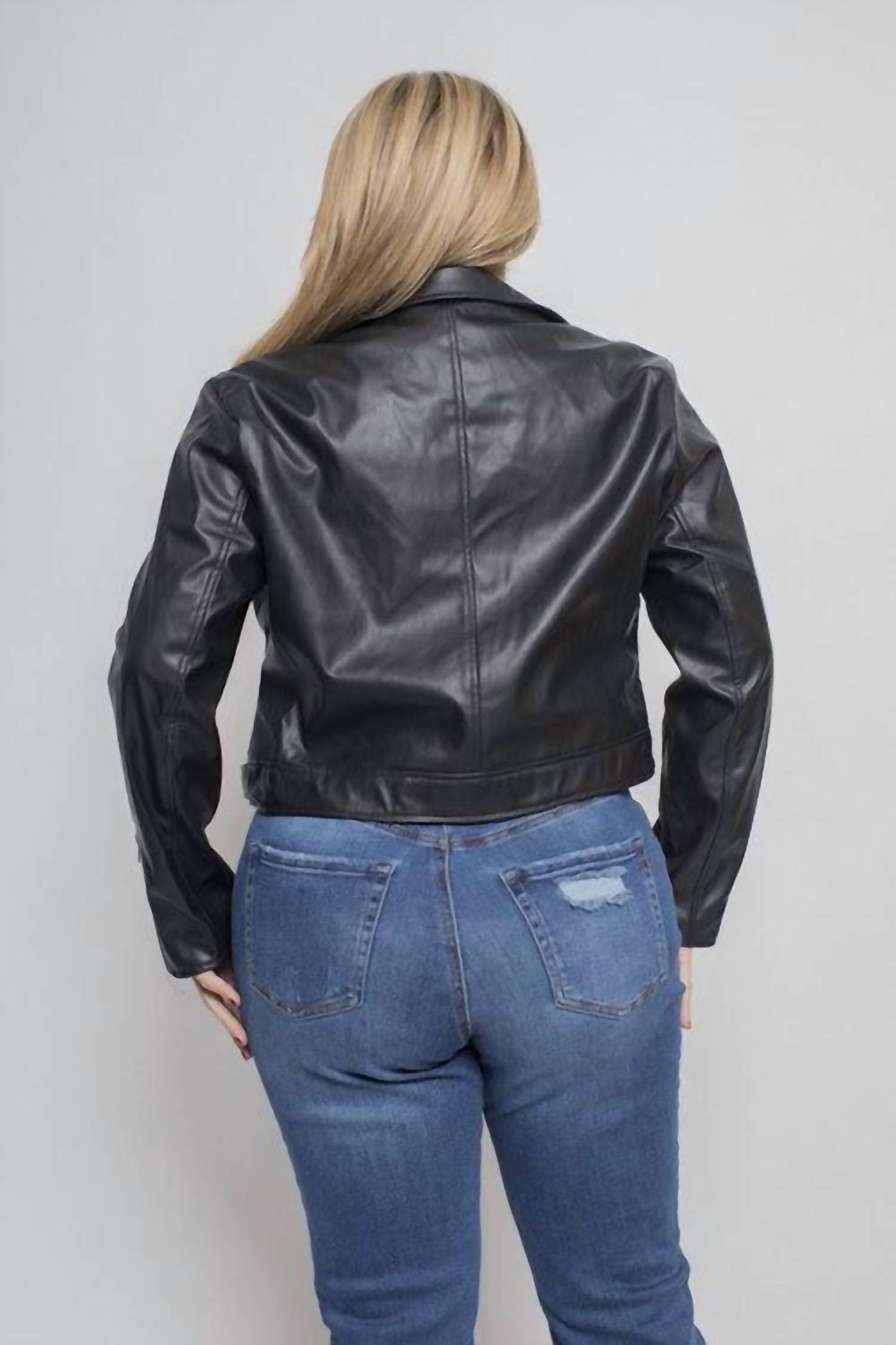 Ambiance - Belted Moto Jacket - Plus
