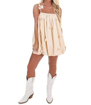 Lena - Sweet On You Bow Bubble Mini Dress