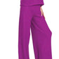 Trendsi - Zenana Rolled Sleeve Top and Pants Sweater Set